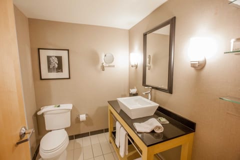 Suite, 1 Bedroom, Non Smoking (1 King) | Bathroom | Shower, hydromassage showerhead, free toiletries, hair dryer