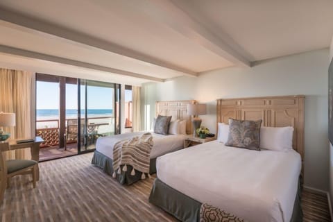 Deluxe Room, 2 Queen Beds, Ocean View (Beachfront View Two Queen Beds) | Hypo-allergenic bedding, down comforters, in-room safe, desk