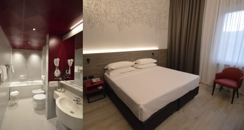 Free toiletries, hair dryer, bidet, towels