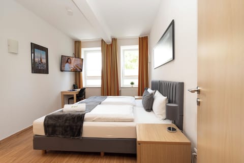 Double Room | Hypo-allergenic bedding, pillowtop beds, desk, blackout drapes