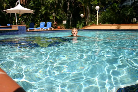 Indoor pool, outdoor pool, sun loungers