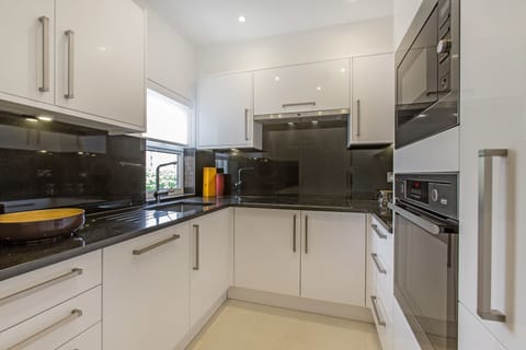 Three Bedroom Penthouse with Terrace | Private kitchen | Full-size fridge, microwave, oven, stovetop