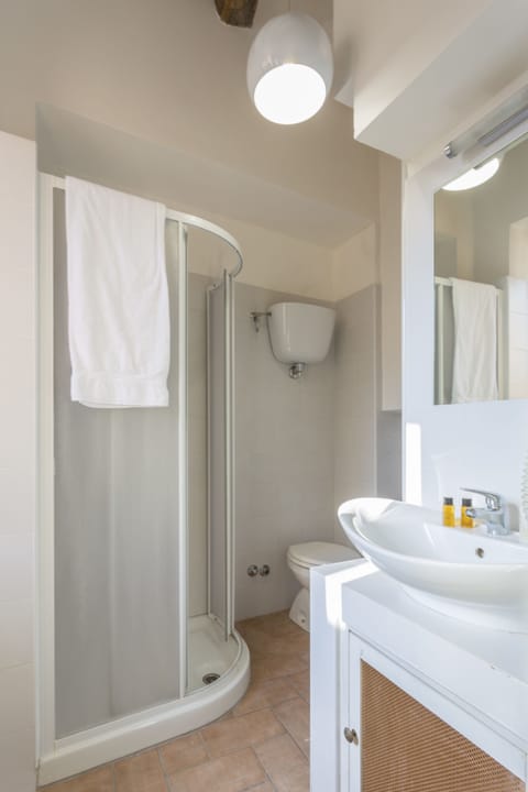 Shower, free toiletries, hair dryer, bidet