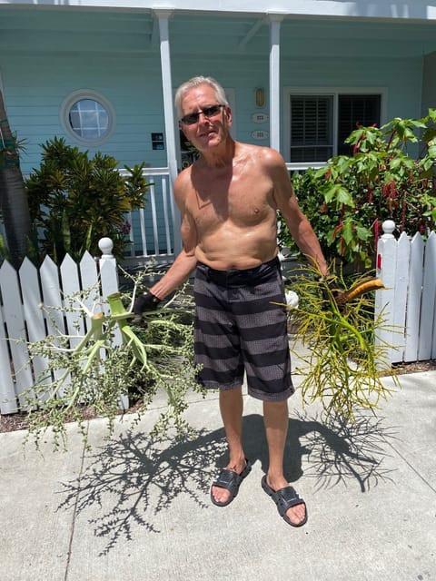 Owner Steve doing landscaping