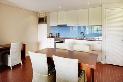 Two Bedroom Apartment | Private kitchen | Fridge, coffee/tea maker, electric kettle