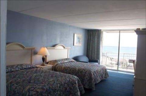 Deluxe Room, 2 Queen Beds, Oceanfront View | Iron/ironing board, bed sheets