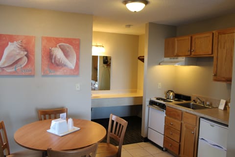 Suite, 2 Queen Beds, Kitchen, Oceanfront | Private kitchen | Coffee/tea maker