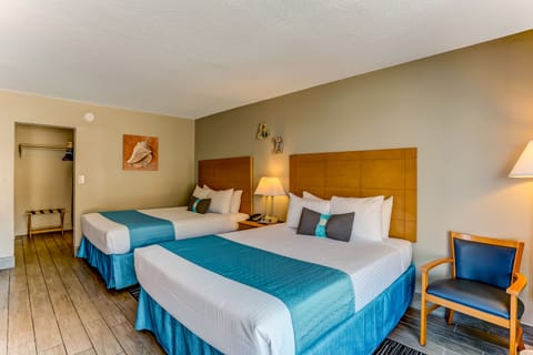 Deluxe Room, 2 Queen Beds, Near Ocean | Blackout drapes, iron/ironing board, free WiFi, bed sheets