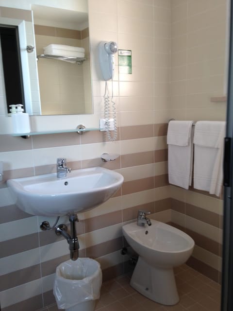 Classic Double or Twin Room | Bathroom | Shower, hair dryer, bidet, towels