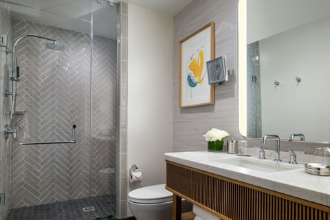 Luxury Suite, 1 Bedroom, View | Bathroom | Eco-friendly toiletries, hair dryer, bathrobes, towels