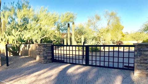 Welcome! Gate entry to the property. 