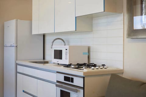 Comfort Apartment, 1 Bedroom | Private kitchen | Full-size fridge, microwave, oven, stovetop