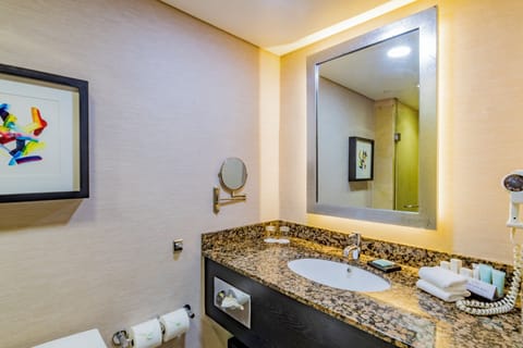 Double Room | Bathroom | Shower, hair dryer, towels