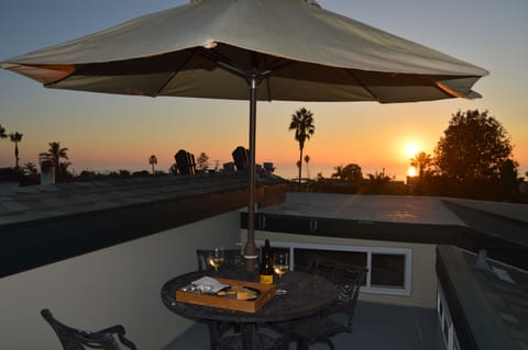 Upper deck patio amazing sunset