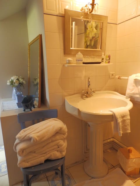 Double Room (Marcel Proust) | Bathroom | Shower, free toiletries, hair dryer, bathrobes