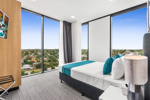 1 Bedroom Suite City View | Premium bedding, laptop workspace, blackout drapes, soundproofing