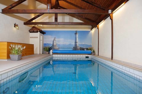 Indoor pool, open 3:00 PM to 9:00 PM, sun loungers