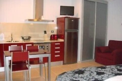 Premium Studio, Balcony | Private kitchen | Fridge, microwave, stovetop, coffee/tea maker