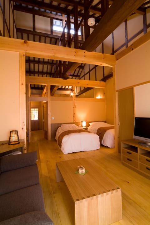 Japanese Western Style Room with Open Air Bath, Non Smoking | Down comforters, in-room safe, free WiFi, bed sheets