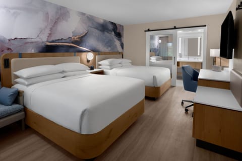 Room, 2 Queen Beds | Hypo-allergenic bedding, down comforters, in-room safe, desk