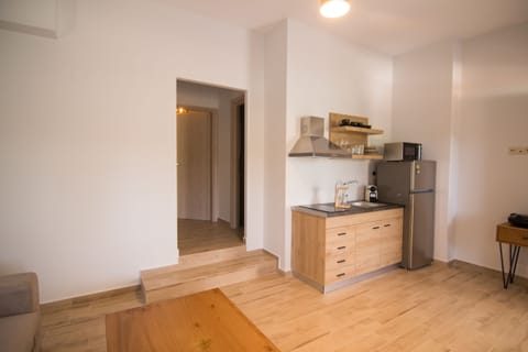 Deluxe Suite | Private kitchenette | Full-size fridge, microwave, oven, stovetop