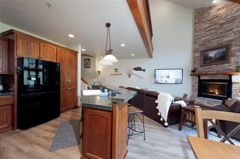 Kitchen with Breakfast Bar and Open Layout