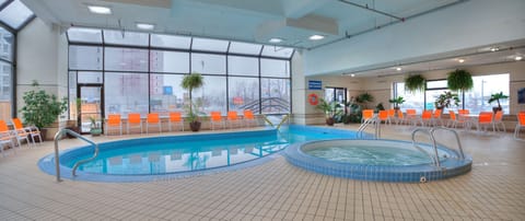 Indoor pool, seasonal outdoor pool, sun loungers