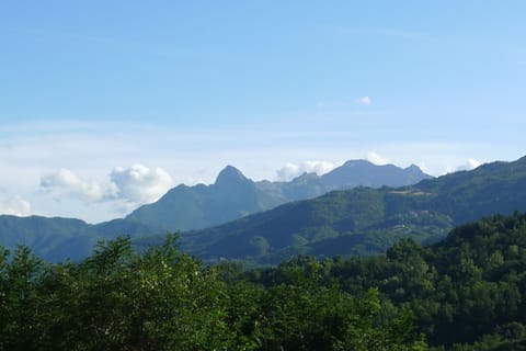 Local landmark mountain, " L'Uomo Morto "