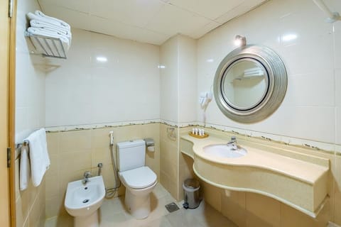 Free toiletries, hair dryer, towels, soap