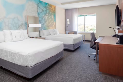 Room, 2 Queen Beds, City View | Hypo-allergenic bedding, in-room safe, desk, blackout drapes