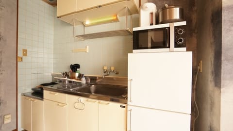 Basic Apartment, 3 Bedrooms | Private kitchenette | Fridge, microwave, stovetop, cookware/dishes/utensils