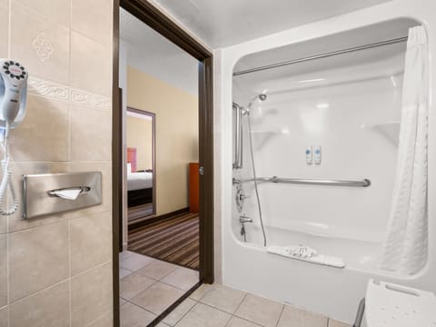 Room, 1 King Bed, Accessible, Non Smoking | Premium bedding, laptop workspace, blackout drapes, iron/ironing board