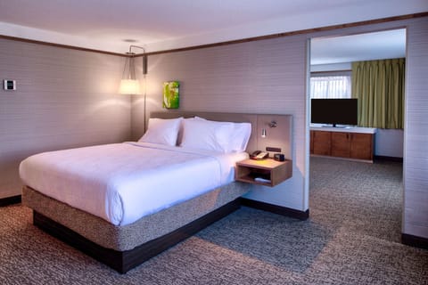 Room, 1 King Bed (with Meeting Space) | In-room safe, desk, laptop workspace, blackout drapes