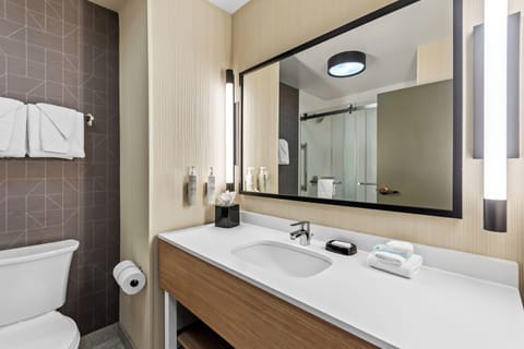 Room, 1 King Bed | Bathroom | Hair dryer