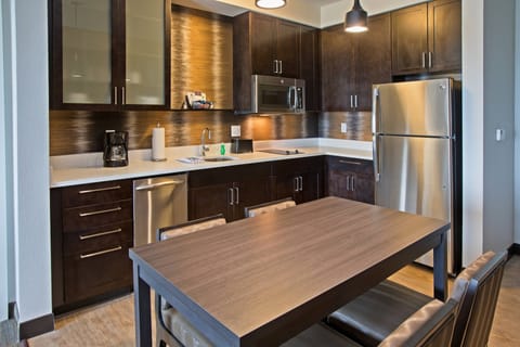 Suite, 1 Bedroom | Private kitchen | Full-size fridge, microwave, oven, stovetop