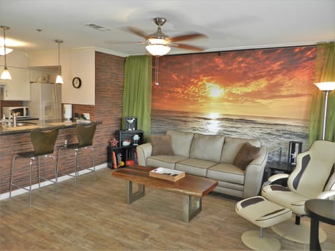 relax in our updated & spacious condo