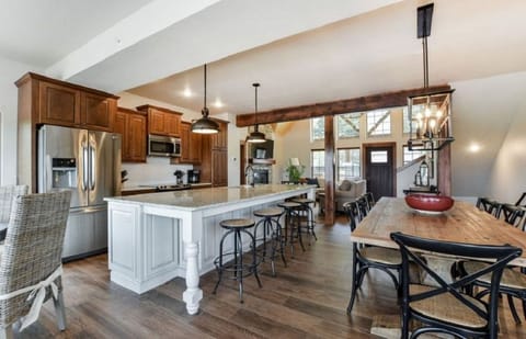 The open great room is just wonderful for the whole group gathered together.