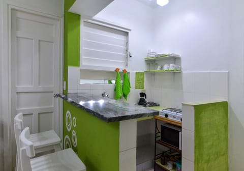 Design Apartment, 1 Bedroom, Refrigerator & Microwave, City View | Private kitchenette | Fridge, microwave, stovetop, coffee/tea maker