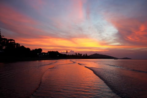 Amazing sunset and sunrise views at the beachfront of the villa