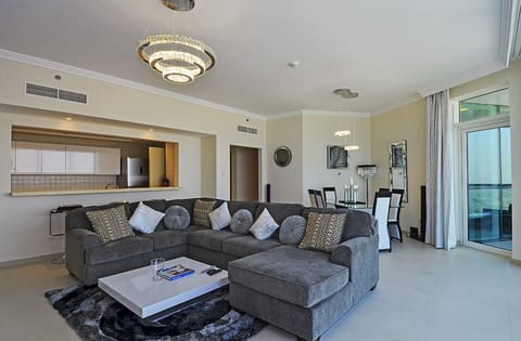 "Lounge with dining area very comfortable sofa , smart samsung tv,sound system"