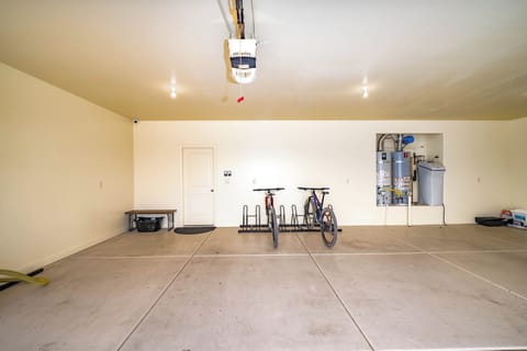 3 Car Garage filled bike racks
