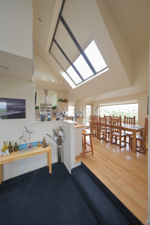 Spacious and light dining area.