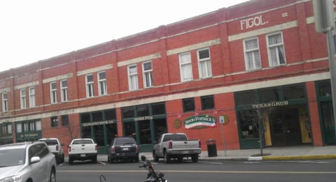 Outside building. Historical, Sean Patrick's restaurant below.
