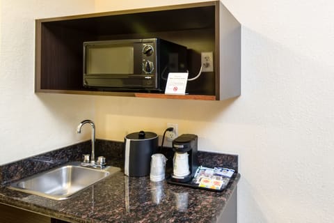 Standard Room, 2 Queen Beds | Private kitchenette | Fridge, microwave, coffee/tea maker