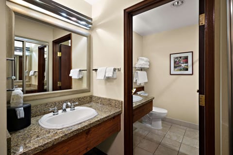 Suite, Multiple Beds, Non Smoking, Refrigerator & Microwave | Bathroom | Combined shower/tub, free toiletries, hair dryer, towels