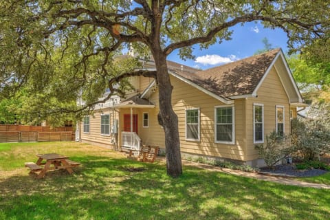 Swing under the gorgeous tree in the spacious backyard
