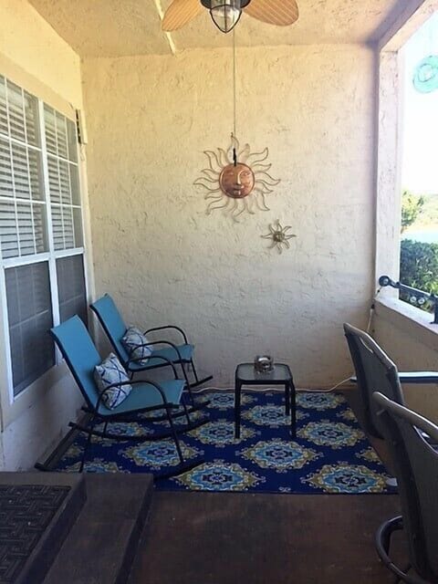 Enjoy morning coffee on the balcony