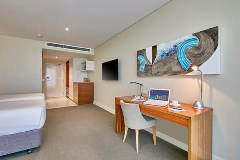 Superior Room, 1 King Bed (Water view) | In-room safe, desk, soundproofing, iron/ironing board