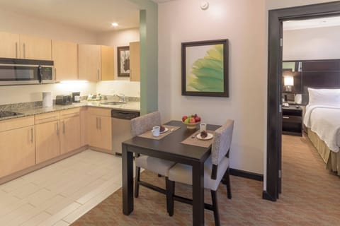 Suite, 1 Bedroom | Private kitchen | Full-size fridge, microwave, stovetop, dishwasher