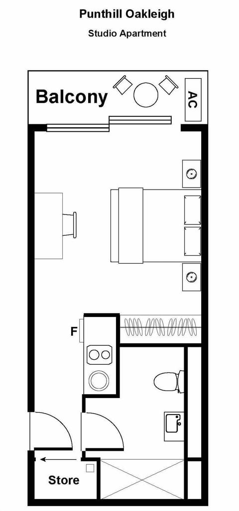 Studio Apartment | In-room safe, desk, iron/ironing board, cribs/infant beds